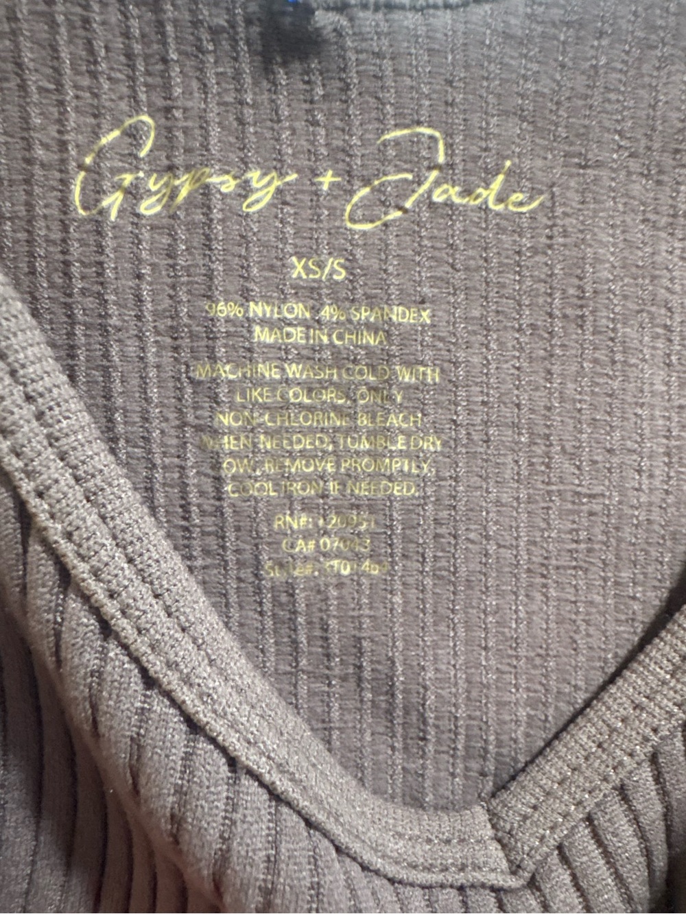 Ribbed Tank Top in Taupe